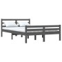 Estructura de cama madera maciza gris 120x200 cm de vidaXL, Camas y somieres - Ref: Foro24-814816, Precio: 118,82 €, Descuent...