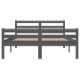 Estructura de cama madera maciza gris 120x200 cm de vidaXL, Camas y somieres - Ref: Foro24-814816, Precio: 118,82 €, Descuent...