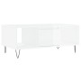 Mesa de centro madera contrachapada blanco brillo 90x50x36,5 cm en Mesas de centro | Comprar online en Foru.es