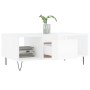 Mesa de centro madera contrachapada blanco brillo 90x50x36,5 cm en Mesas de centro | Comprar online en Foru.es