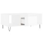 Mesa de centro madera contrachapada blanco brillo 90x50x36,5 cm en Mesas de centro | Comprar online en Foru.es