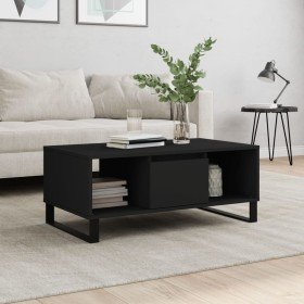 Mesa de centro madera contrachapada negro 90x50x36,5 cm en Mesas de centro | Comprar online en Foru.es