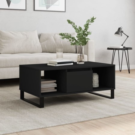 Mesa de centro madera contrachapada negro 90x50x36,5 cm en Mesas de centro | Comprar online en Foru.es