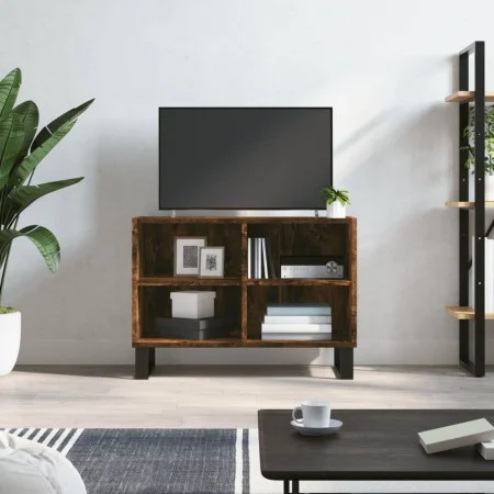 Mueble de TV madera de ingeniería roble ahumado 69,5x30x50 cm de vidaXL, Muebles TV - Ref: Foro24-826977, Precio: 46,43 €, De...