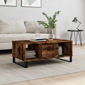 Mesa de centro madera contrachapada roble ahumado 90x50x36,5 cm en Mesas de centro | Comprar online en Foru.es