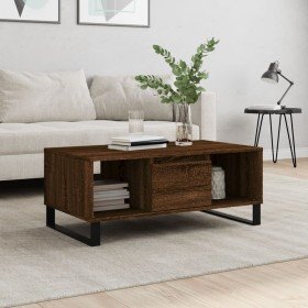 Mesa de centro madera contrachapada marrón roble 90x50x36,5 cm en Mesas de centro | Comprar online en Foru.es