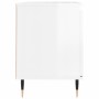 Mueble de TV madera de ingeniería blanco brillo 104x35x50 cm de vidaXL, Muebles TV - Ref: Foro24-827006, Precio: 67,32 €, Des...
