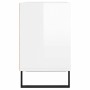 Mueble de TV madera de ingeniería blanco brillo 103,5x30x50 cm de vidaXL, Muebles TV - Ref: Foro24-826998, Precio: 66,03 €, D...