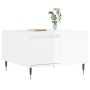 Mesa de centro madera contrachapada blanco brillo 55x55x36,5 cm en Mesas de centro | Comprar online en Foru.es