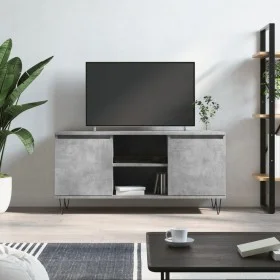 Mueble de TV madera de ingeniería gris hormigón 104x35x50 cm de vidaXL, Muebles TV - Ref: Foro24-827016, Precio: 63,15 €, Des...