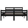 Estructura de cama madera maciza negro 120x200 cm de vidaXL, Camas y somieres - Ref: Foro24-814818, Precio: 139,86 €, Descuen...