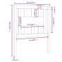 Cabecero madera maciza de pino negro 81x4x100 cm de vidaXL, Cabeceros y pies de cama - Ref: Foro24-818649, Precio: 23,23 €, D...