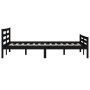 Estructura de cama madera maciza negro 120x200 cm de vidaXL, Camas y somieres - Ref: Foro24-814818, Precio: 139,86 €, Descuen...