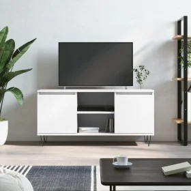 Mueble de TV madera de ingeniería blanco 104x35x50 cm de vidaXL, Muebles TV - Ref: Foro24-827012, Precio: 65,63 €, Descuento: %