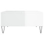 Mesa de centro madera de ingeniería blanco brillo 60x60x30 cm de vidaXL, Mesas de centro - Ref: Foro24-827038, Precio: 46,83 ...