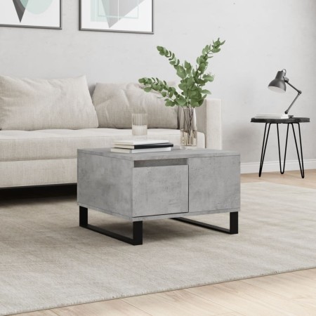 Mesa de centro madera contrachapada gris hormigón 55x55x36,5 cm en Mesas de centro | Comprar online en Foru.es