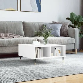 Mesa de centro madera de ingeniería blanco 60x60x30 cm de vidaXL, Mesas de centro - Ref: Foro24-827028, Precio: 44,98 €, Desc...