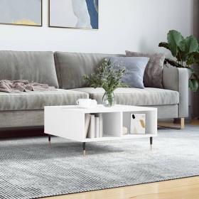Mesa de centro madera de ingeniería blanco 60x60x30 cm de vidaXL, Mesas de centro - Ref: Foro24-827028, Precio: 45,51 €, Desc...