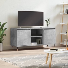 Mueble de TV madera de ingeniería gris hormigón 104x35x50 cm de vidaXL, Muebles TV - Ref: Foro24-827008, Precio: 63,39 €, Des...