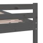 Estructura de cama madera maciza gris 140x200 cm de vidaXL, Camas y somieres - Ref: Foro24-814821, Precio: 125,34 €, Descuent...
