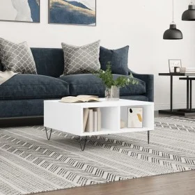 White engineered wood coffee table 60x60x30 cm by vidaXL, Coffee table - Ref: Foro24-827036, Price: 44,50 €, Discount: %