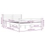 Estructura de cama madera maciza gris 140x200 cm de vidaXL, Camas y somieres - Ref: Foro24-814821, Precio: 125,34 €, Descuent...