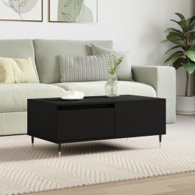Mesa de centro madera contrachapada negro 90x50x36,5 cm en Mesas de centro | Comprar online en Foru.es