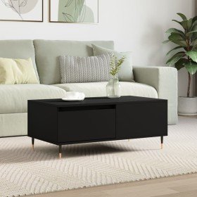 Mesa de centro madera contrachapada negro 90x50x36,5 cm en Mesas de centro | Comprar online en Foru.es