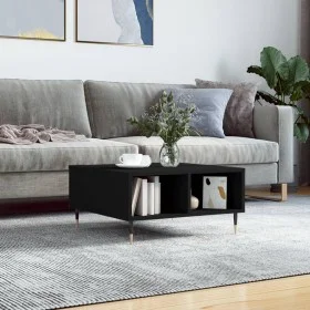 Black engineered wood coffee table 60x60x30 cm by vidaXL, Coffee table - Ref: Foro24-827029, Price: 45,58 €, Discount: %