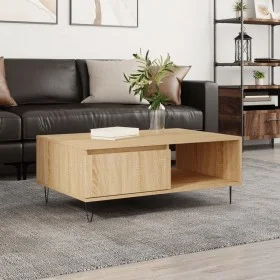 Mesa de centro madera de ingeniería roble Sonoma 90x60x35 cm de vidaXL, Mesas de centro - Ref: Foro24-827063, Precio: 59,53 €...