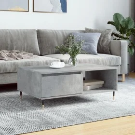 Mesa de centro madera de ingeniería gris hormigón 90x60x35 cm de vidaXL, Mesas de centro - Ref: Foro24-827056, Precio: 60,56 ...