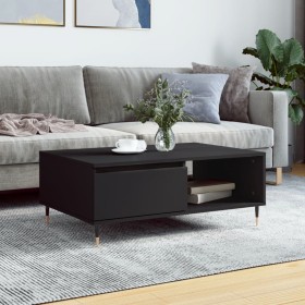 Mesa de centro madera de ingeniería negro 90x60x35 cm de vidaXL, Mesas de centro - Ref: Foro24-827053, Precio: 63,92 €, Descu...