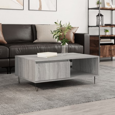 Mesa de centro madera de ingeniería gris Sonoma 90x60x35 cm de vidaXL, Mesas de centro - Ref: Foro24-827066, Precio: 61,96 €,...