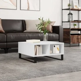 Mesa de centro madera de ingeniería blanco 60x60x30 cm de vidaXL, Mesas de centro - Ref: Foro24-827044, Precio: 55,58 €, Desc...