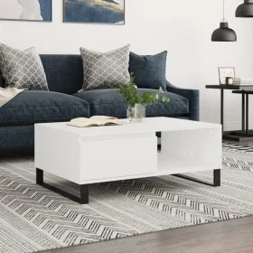 White engineered wood coffee table 90x60x35 cm by vidaXL, Coffee table - Ref: Foro24-827068, Price: 70,81 €, Discount: %