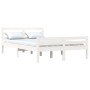 Estructura de cama madera maciza blanca King Size 150x200 cm de vidaXL, Camas y somieres - Ref: Foro24-814825, Precio: 152,00...