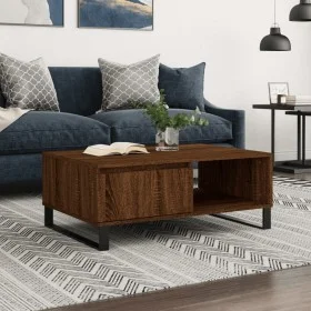 Mesa de centro madera de ingeniería roble marrón 90x60x35 cm de vidaXL, Mesas de centro - Ref: Foro24-827075, Precio: 70,81 €...