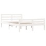 Estructura de cama madera maciza blanca King Size 150x200 cm de vidaXL, Camas y somieres - Ref: Foro24-814825, Precio: 152,00...