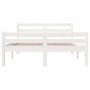 Estructura de cama madera maciza blanca King Size 150x200 cm de vidaXL, Camas y somieres - Ref: Foro24-814825, Precio: 152,00...