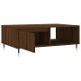 Mesa de centro madera de ingeniería roble marrón 90x60x35 cm de vidaXL, Mesas de centro - Ref: Foro24-827059, Precio: 76,94 €...