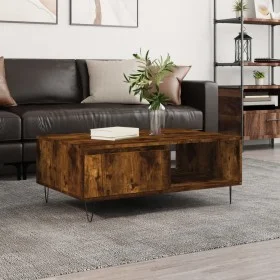 Mesa de centro madera de ingeniería roble ahumado 90x60x35 cm de vidaXL, Mesas de centro - Ref: Foro24-827065, Precio: 72,43 ...