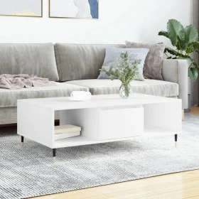 Mesa de centro madera de ingeniería blanco 104x60x35 cm de vidaXL, Mesas de centro - Ref: Foro24-827076, Precio: 66,82 €, Des...
