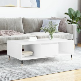 Mesa de centro madera de ingeniería blanco 104x60x35 cm de vidaXL, Mesas de centro - Ref: Foro24-827076, Precio: 67,64 €, Des...