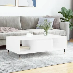 Glossy white engineered wood coffee table 104x60x35 cm by vidaXL, Coffee table - Ref: Foro24-827078, Price: 87,39 €, Discount: %