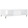 Mesa de centro madera de ingeniería blanco brillo 104x60x35 cm de vidaXL, Mesas de centro - Ref: Foro24-827078, Precio: 88,74...