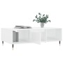 Mesa de centro madera de ingeniería blanco brillo 104x60x35 cm de vidaXL, Mesas de centro - Ref: Foro24-827078, Precio: 88,74...