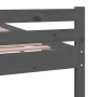 Estructura de cama madera maciza gris King Size 150x200 cm de vidaXL, Camas y somieres - Ref: Foro24-814826, Precio: 146,94 €...