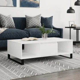 Mesa de centro madera de ingeniería blanco 104x60x35 cm de vidaXL, Mesas de centro - Ref: Foro24-827092, Precio: 92,46 €, Des...