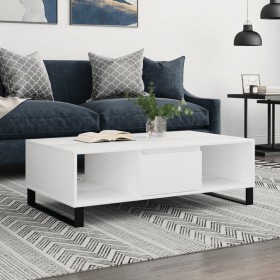 Mesa de centro madera de ingeniería blanco 104x60x35 cm de vidaXL, Mesas de centro - Ref: Foro24-827092, Precio: 93,93 €, Des...
