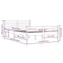 Estructura de cama madera maciza gris King Size 150x200 cm de vidaXL, Camas y somieres - Ref: Foro24-814826, Precio: 146,94 €...